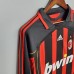 AC Milan 06/07 Home Red&Black Long Sleeve Soccer Jersey